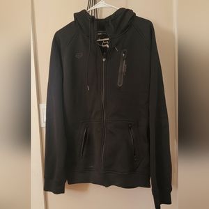 Fox Tech black zip up sweatshirt